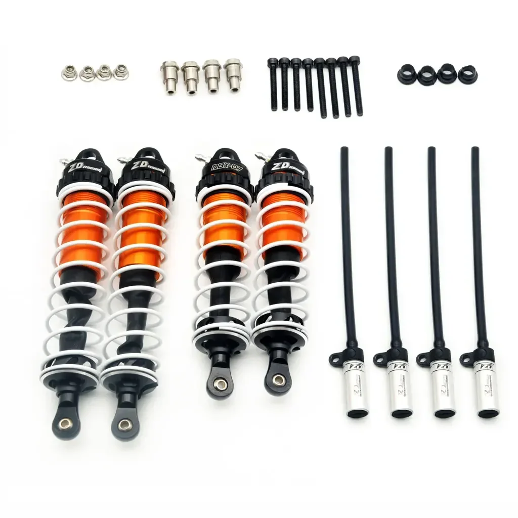 

4PCS ZD Racing RC Car Shocks Absorber Damper Kit for 1/7 RC Losi Mojave DBX-07 Desert Buggy Metal Front and Rear RC Car Parts