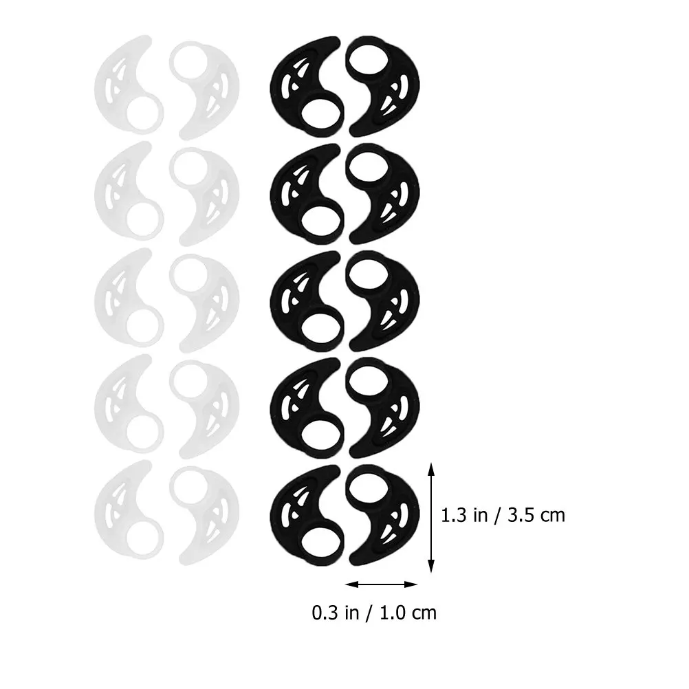 10Pairs Earhook Silicone Earphone Hook Protective Clip Anti-Lost Sports Headphone Earhook Holder Earphone Clip Hook