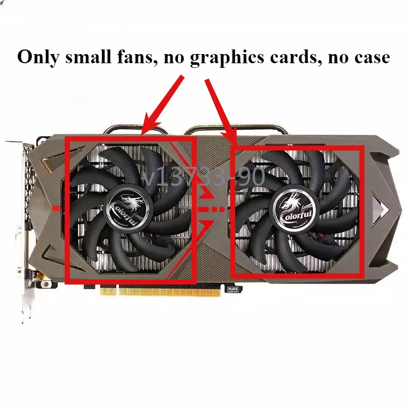 For Rainbow GTX1060 Flame Ares U Thunderstorm Shark 1060 1070 video card fan