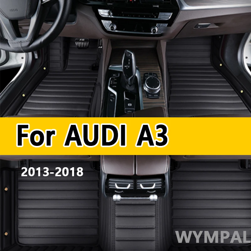 

Luxury For AUDI A3 Hatchback/Sportback 2013 2014 2015 2016 2017 2018 Car floor mats Custom foot Pads automobile carpet cover