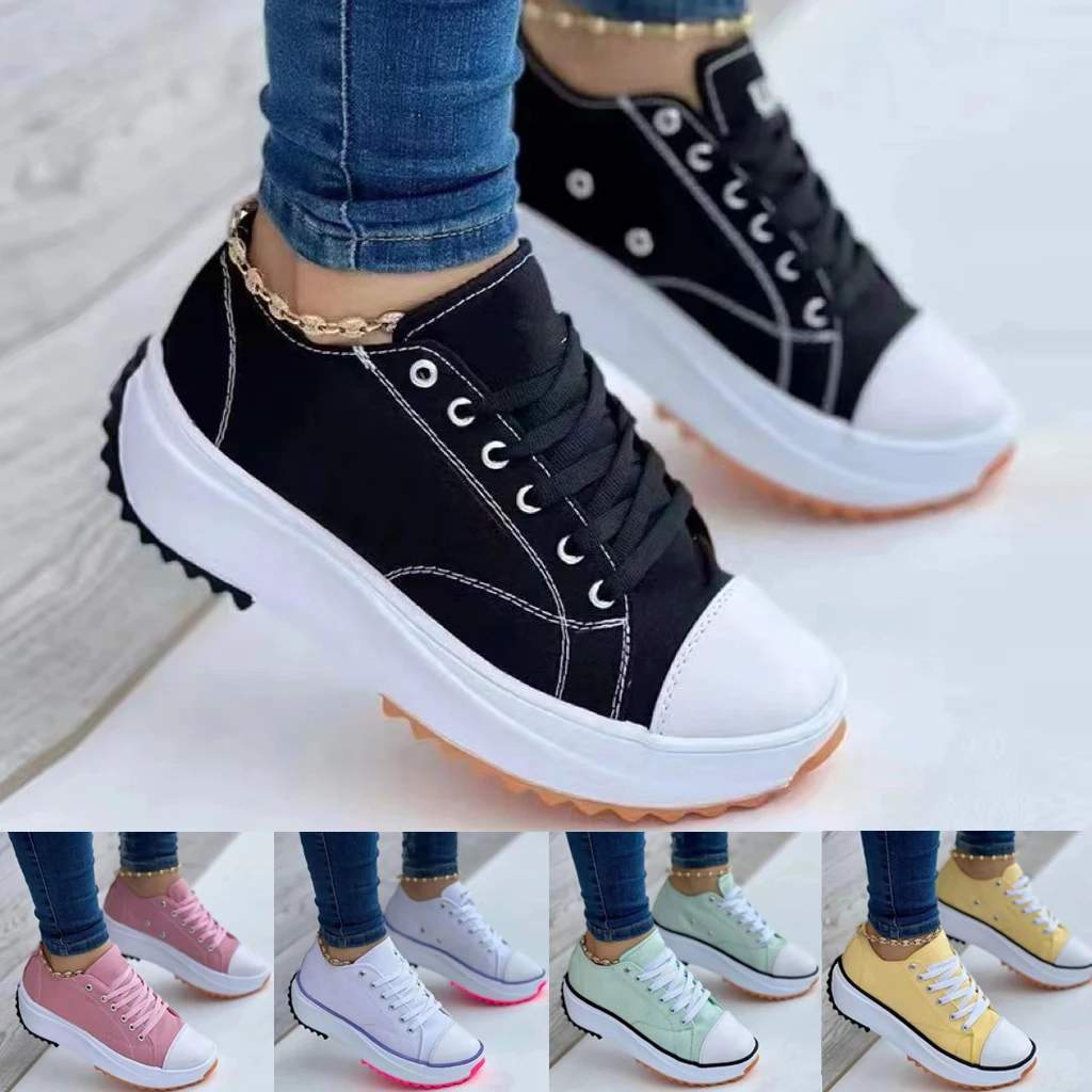 Summer Women Sneakers Platform Casua Women Shoes Plus Size Femlae Tennis Shoes  Fashion Sport Shoes AntiSlip