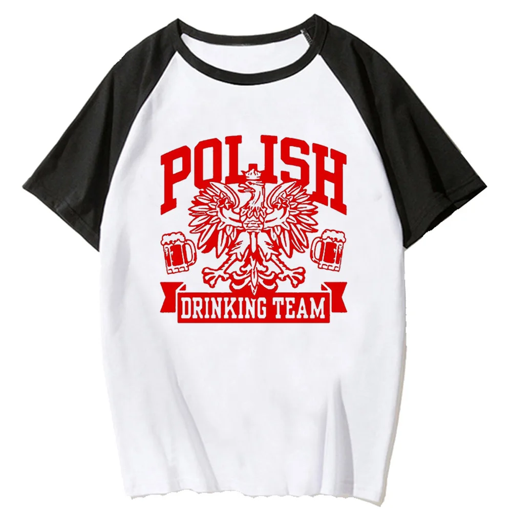 Poland t shirt women harajuku summer anime t shirt female funny designer y2k clothing