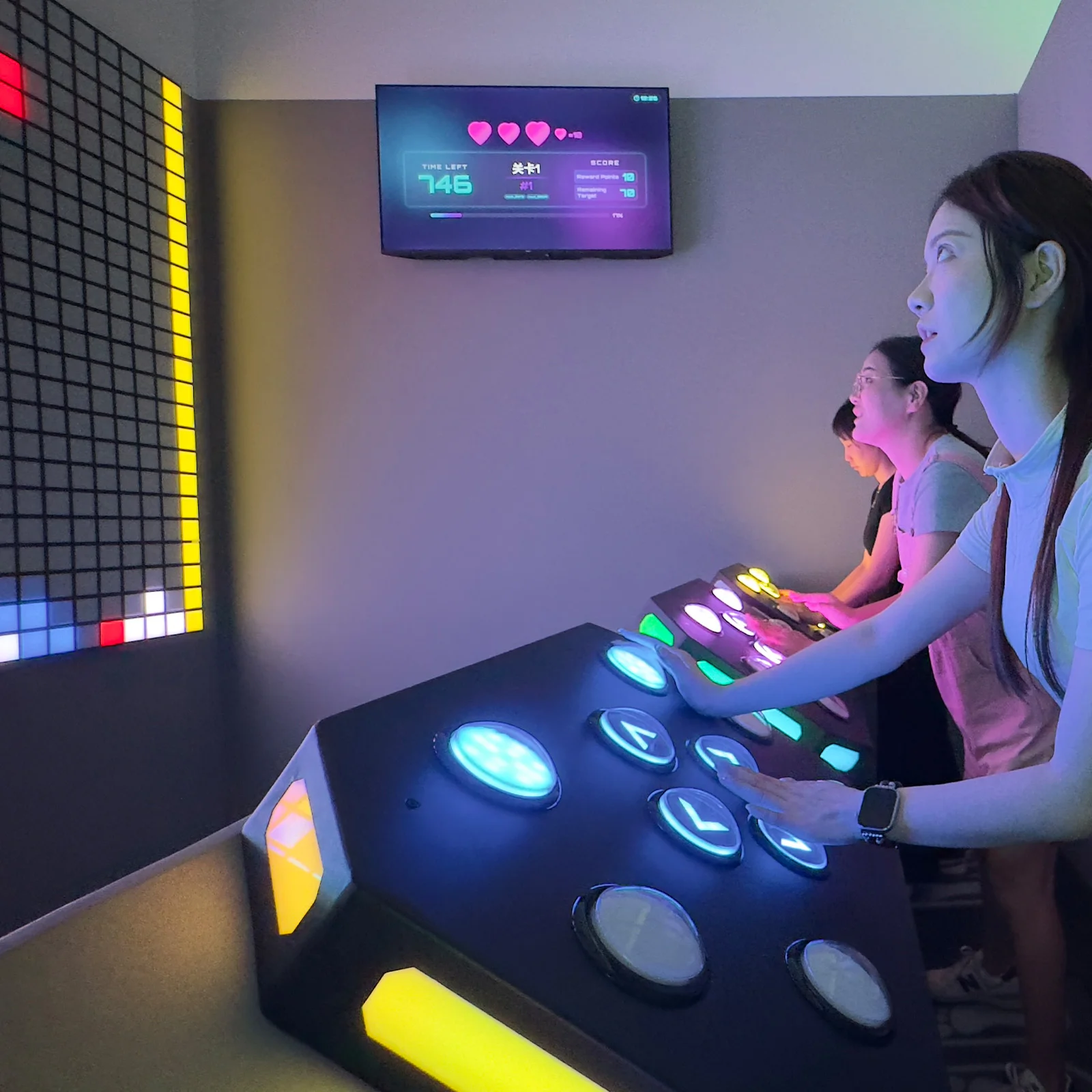 Pixfi Games Activate Game Control pixel Game Interactive RGB Led Wall Button Teamwork Control Games for Indoor Amusement Park