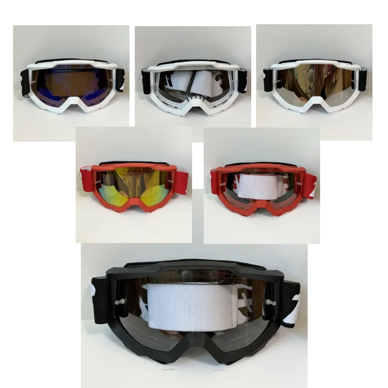 Vintage Pilot Style Motorcycle Goggles Colorful Coated Lens Wind Dust Barrier UV Protection Helmet Eyewear