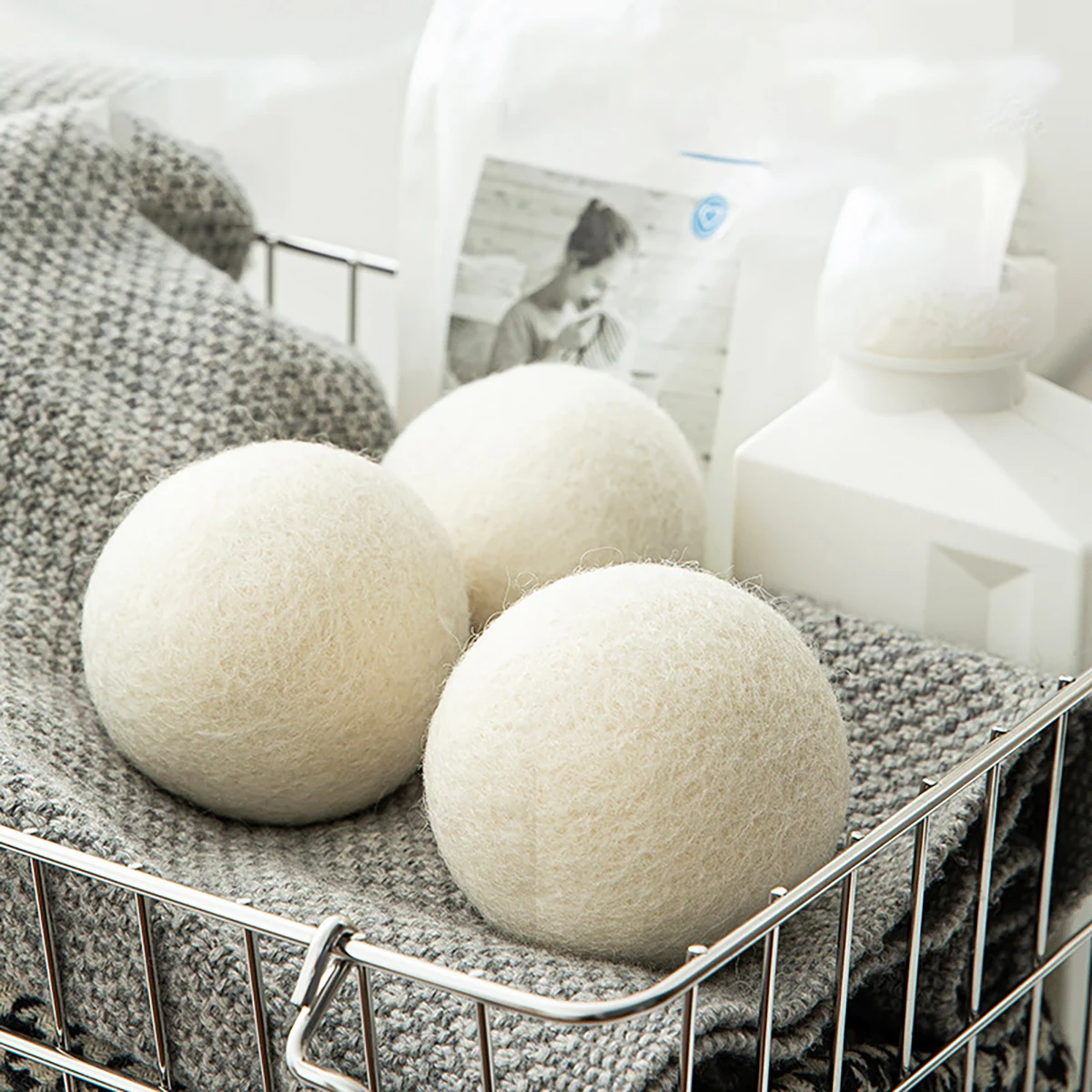

Шарики для сушки шерсти, многоразовые шарики для смягчения натуральной ткани, стирка для дома, 4/5/6 см, флисовые шарики для сушки