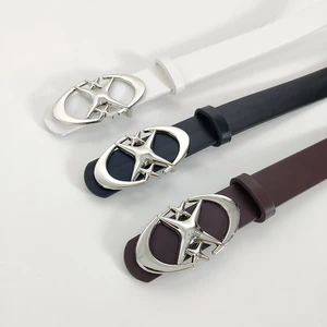 Disugger -Gürtel für Frauen, Y2k Punk, Cross -Strand -Schnalle, schwarzes Gotik, PU -Leder, Jeansgürtel, Taillenmädchen und Jungen 8 Hauptverkäufe Kinderschnalle - №4