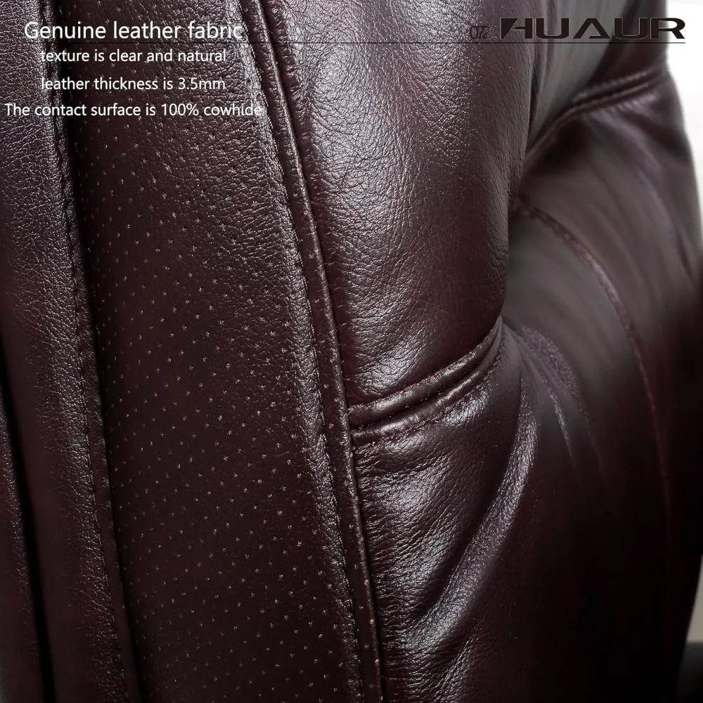 Contemporary High-Back Leather Office Chair with 90-150 Degree Recline and Swivel Base for Home Desk Use, Supporting Up to 360 P