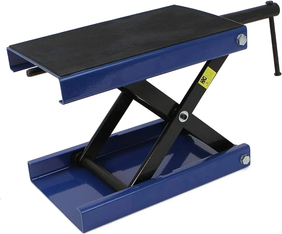 

1,100LBS Wide Deck Motorcycle Scissor Jack Lift ATV Center Crank Hoist Dirt Bike Repair Stand Mobile Motorcycle Jack