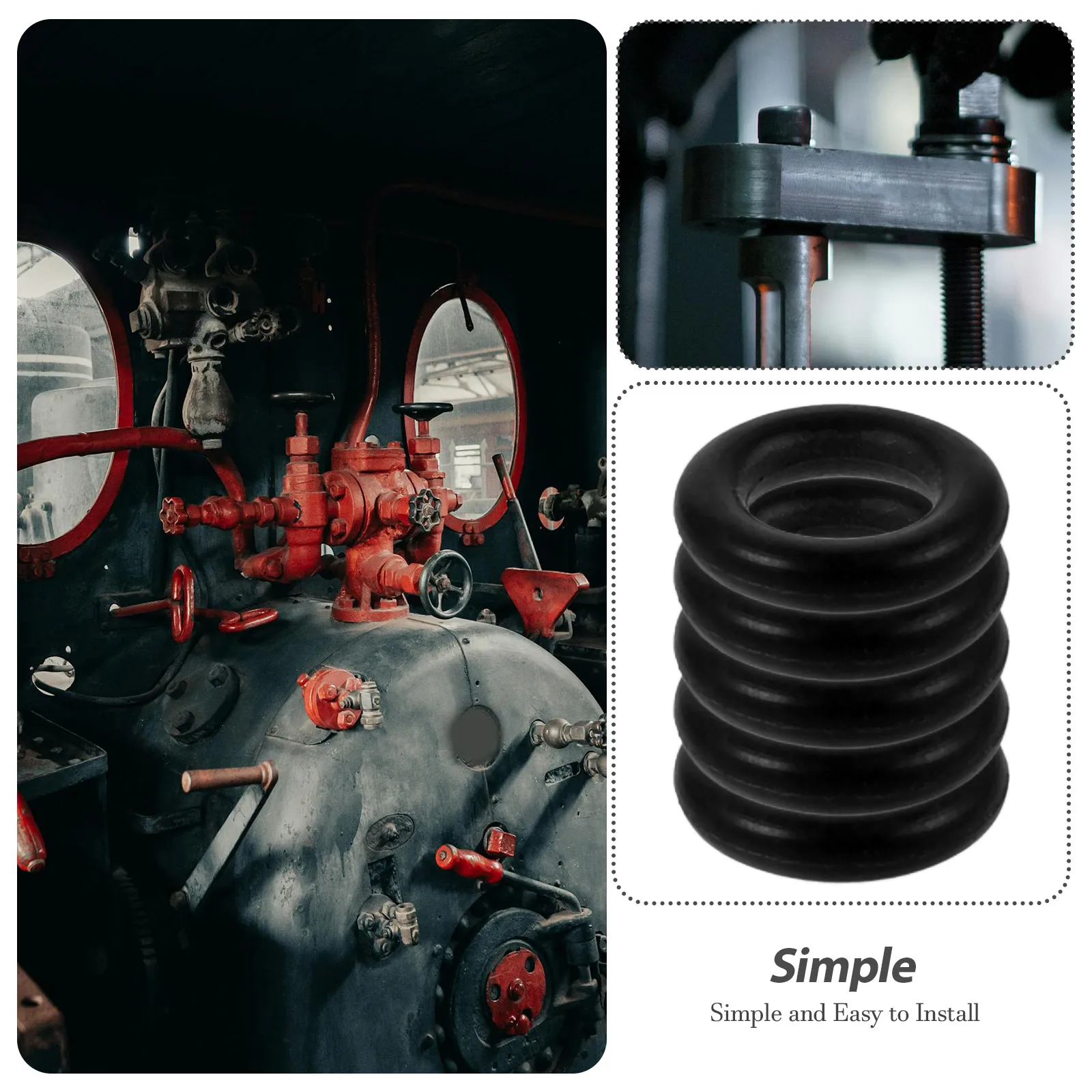 

10Pcs Valve Stem Seal Kit Oil Rubber Seals Durable Tear Resistant Installation Hydraulic Systems Replacement