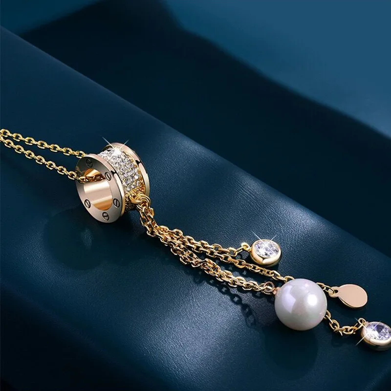 

Popular tassel sweater chains and necklaces, fashionable clothing necklaces, retro necklaces