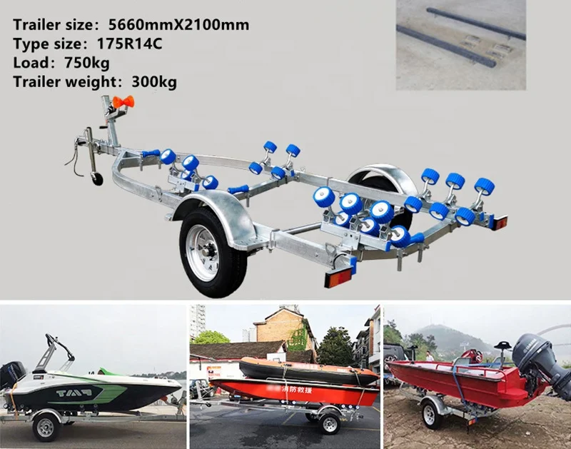 中国オーマイ最高のボートトレーラーメーカー/工場供給3.8mインフレータブルボートトレーラー折りたたみ式ボートトレーラー