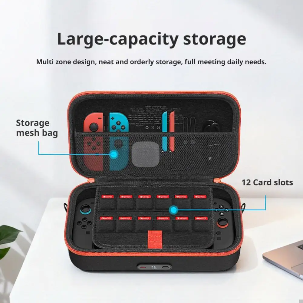 Charging Case for Nintendo Switch 2 Travel Bag 20000mAh Power Bank 35W PD Magnetic USB C Output EVA Hard Shell Shoulder Strap