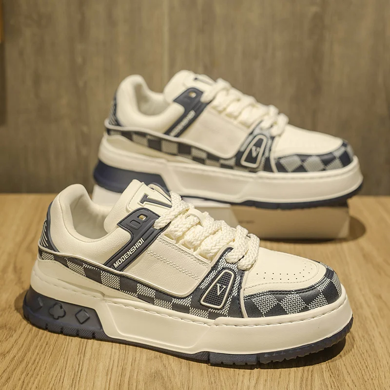 

Autumn 2025 Men's White Chunky Sneakers - Breathable Minimalist Design, Student-Friendly & Instagram Popular