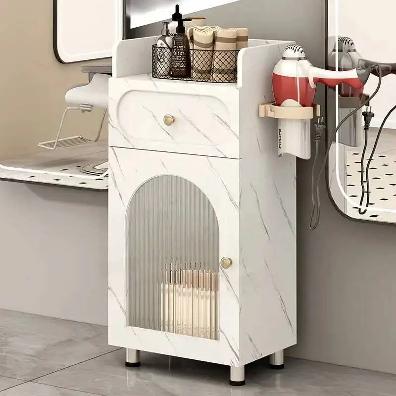 وظيفية فاخرة صالون عربة درج نمط تخزين الجمال عربة تسوق الحلاق Moderncarrello Parrucchiere صالون الأثاث #2