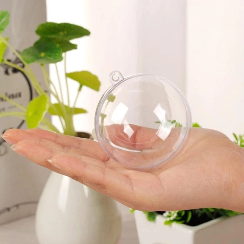 Exquisite Clear Bauble Hanging Hollow Drop Ball Wedding Party Ornaments Dia 12cm