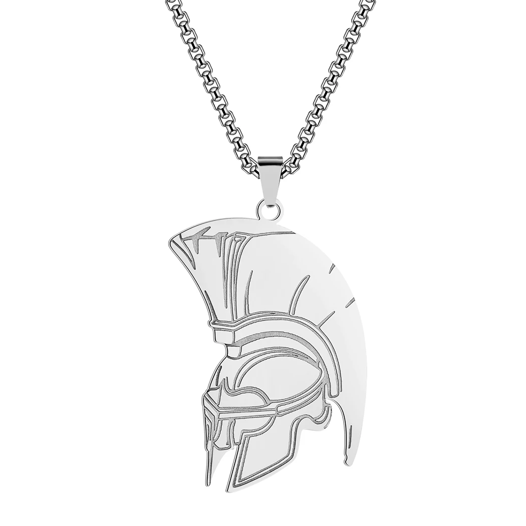 Sparta Leonidas Helmet Pendant Necklace for Men and Women Simple and Elegant Birthday and Anniversary Gifts Accessories