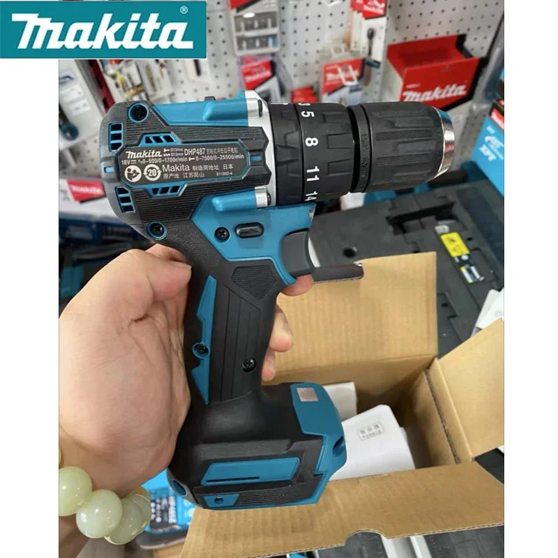 Imagem -04 - Furadeira de Impacto sem Fio Motor sem Escova Martelo Compacto Chave de Fenda Recarregável Ferramentas Elétricas 18v Lxt Makita-dhp487