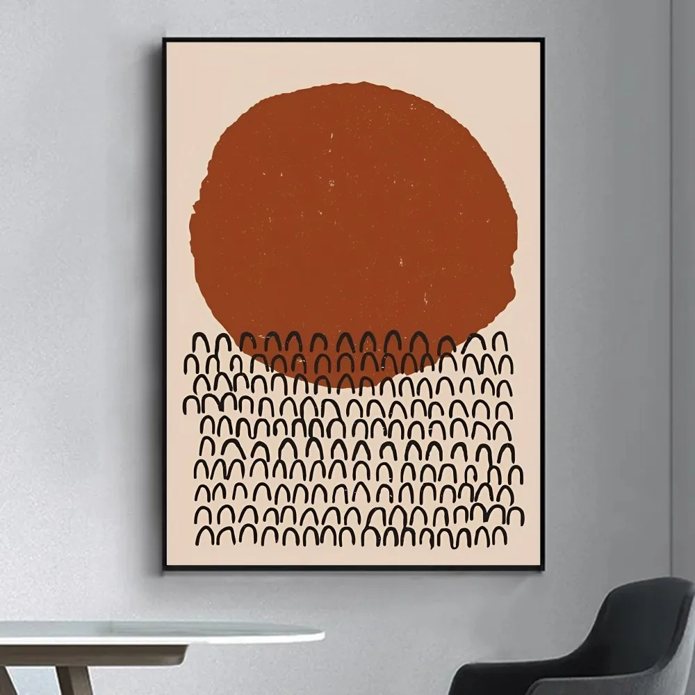 Abstrakcyjnych kolorów linie minimalistyczna geometria plakat fantazyjna plakat na ścianę naklejka na salon Bar dekoracja w stylu Vintage obraz