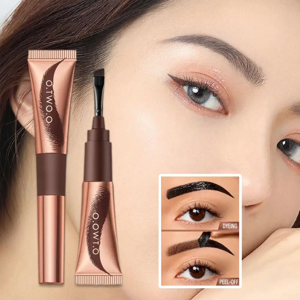 2 Colors Brown Eyebrow Cream Enhancers Waterproof Long-lasting Tinted Dye Gel Liquid Air-cushion Eyebrows Brows Makeup N6z9