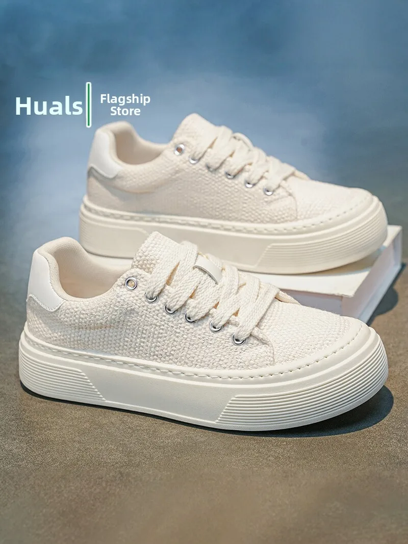 Men's Canvas Shoes Breathable Casual Slip-On Sports Soft Bottom Linen Fall 2026 New Style Anti-Slip Low Top Glue-Welded Rubbe...