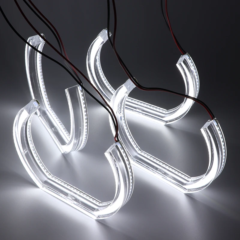 for BMW 1 Series E81 E82 E87 E88 XENON Light Retrofit DTM M4 Style LED Crystal Angel Eyes rings Kit