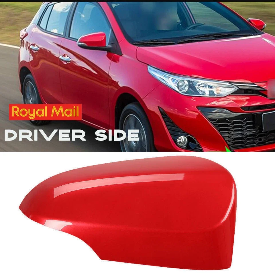 Red Rearview Mirror Cap Cover for Toyota Yaris 2012-2019 Left Right Side Car Accessories