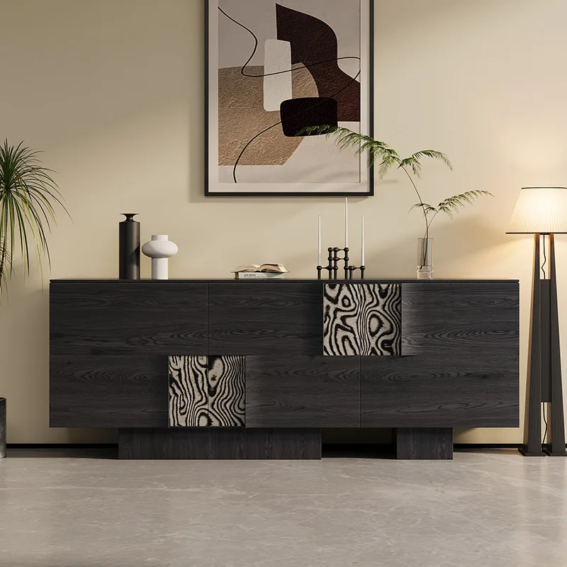 

Tree tumor wood dining side cabinet Villa decorative cabinet Solid wood storage storage cabinet