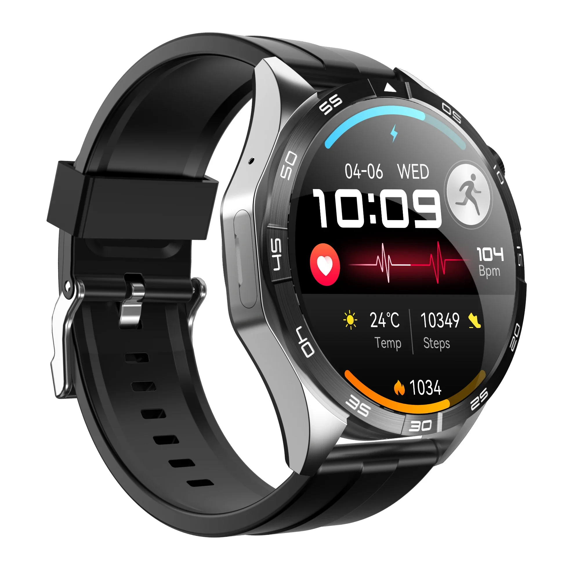 YYHC-1.43-inch HD round screen IP67 waterproof plug-in cartoon voice GPS positioning all day health monitoring smartwatch