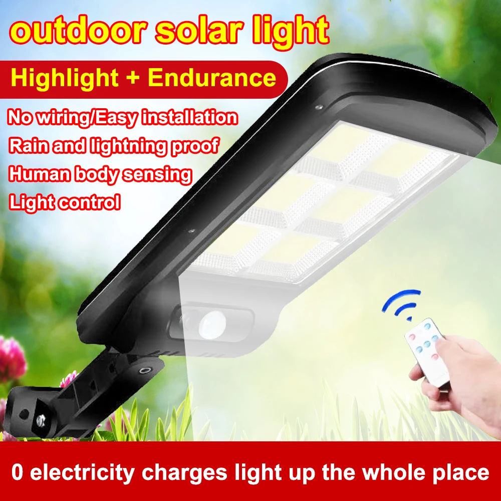 

Solar Outdoor Light Solar Free Wiring Easy Installation Integrated Light Human Body Sensing Remote Control Timed Courtyard Light