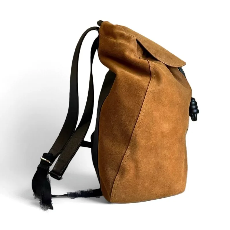High-quality soft flap drawstring travel backpack - large capacity casual backpack