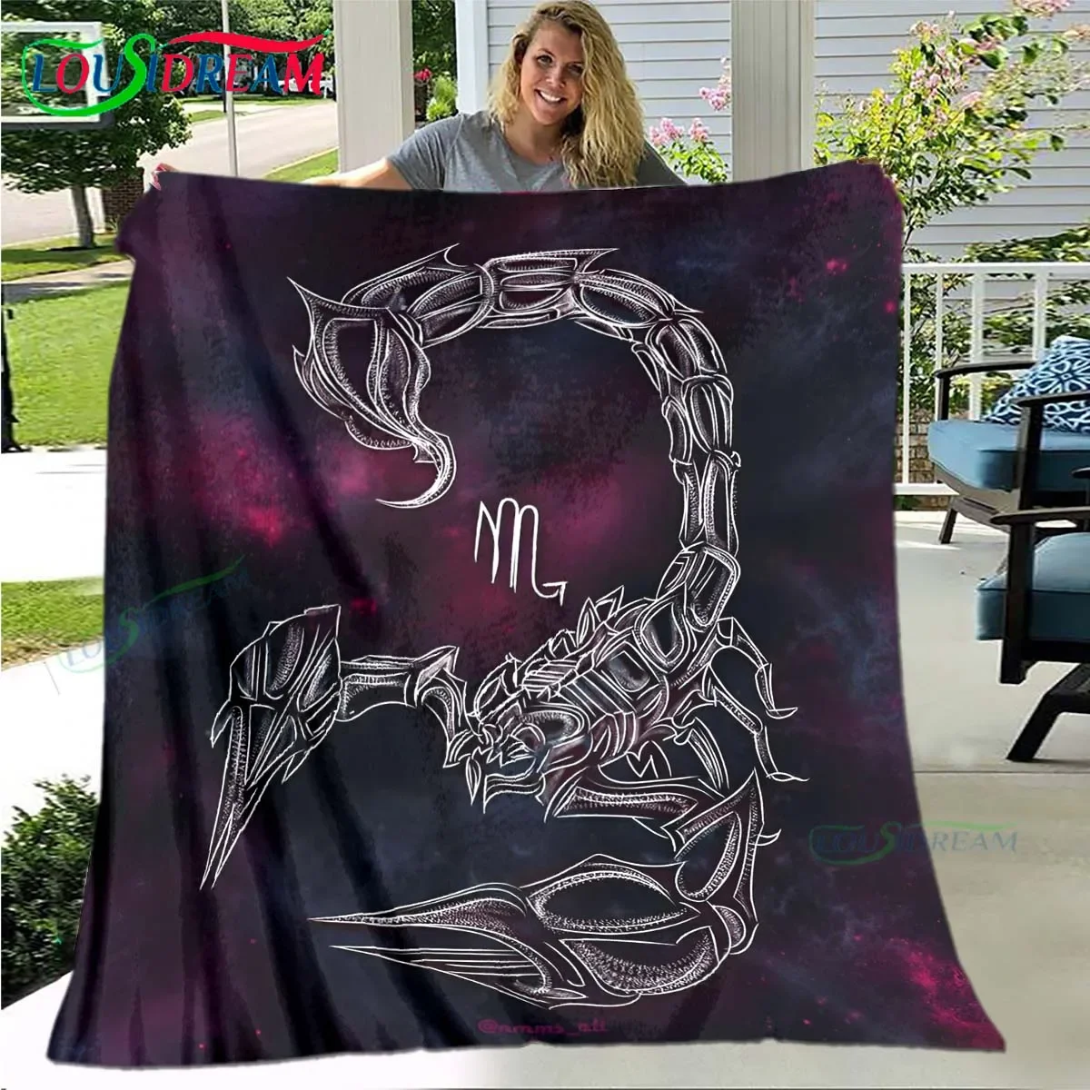 حار العقرب نمط بطانية الفانيلا بطانية رقيقة المحمولة المنزل السفر مكتب الغداء كسر بطانية هدية عيد ميلاد