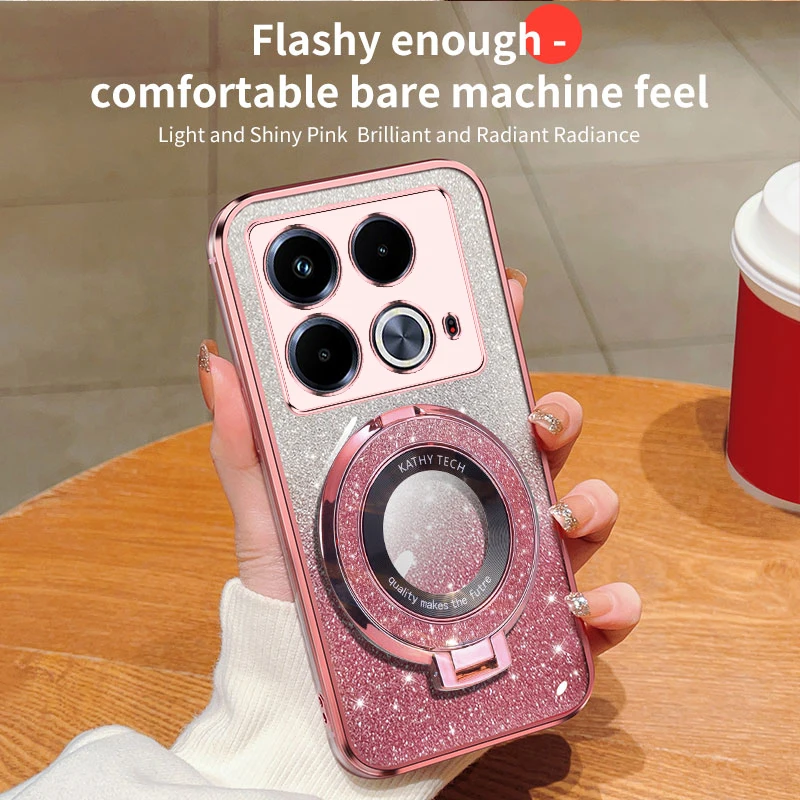 For Magsafe Magnetic Wireless Charge Holder Case For infinix Note 50 40 Pro Cover infinix Note 40 Fundas Original Bracket Case