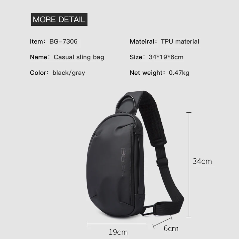 Imagem -06 - Bange Multifuncional Crossbody Bolsa para Homens Moda Ombro Bolsa do Mensageiro Masculino Impermeável Short Trip Chest Bolsa Mulheres