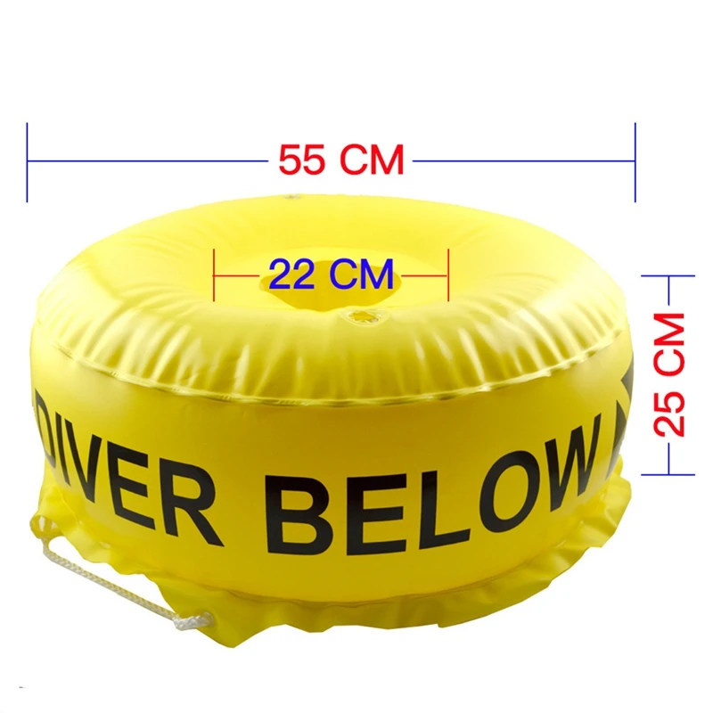 Hot High Visibility Diving Buoy Inflatable Training Float For Scuba Diving Snorkeling Diving Safety Float For Dive Flag