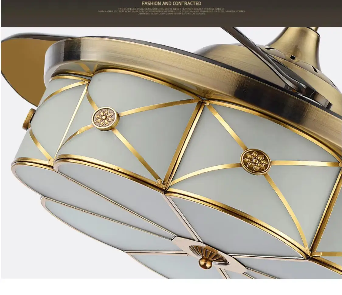 Invisible fan lamp, pendant lamp, variable frequency restaurant, bedroom ceiling fan lamp, Nordic ceiling fan lamp, ceiling lamp