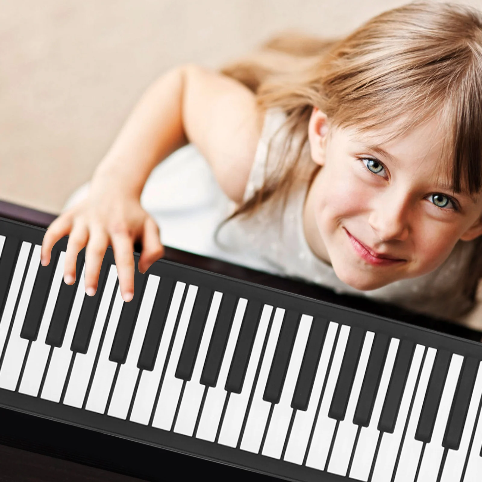 

88 Keys Silicone Roll Up Piano Portable Foldable Electronic Keyboard Built-in Speaker Hand Roll Travel Beginners