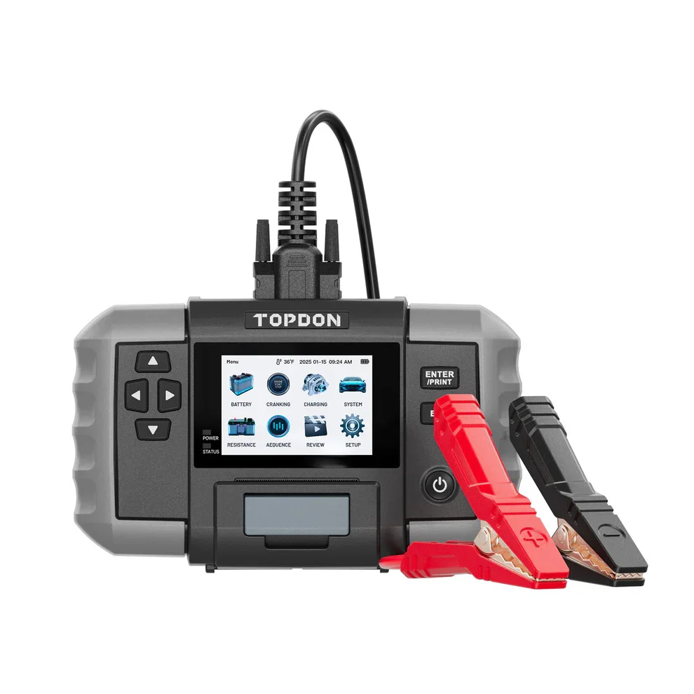TOPDON BT600 Plus Grote Display Auto Accu Tester 6V/12V/24V 2-in-1 Accu & Weerstandstester