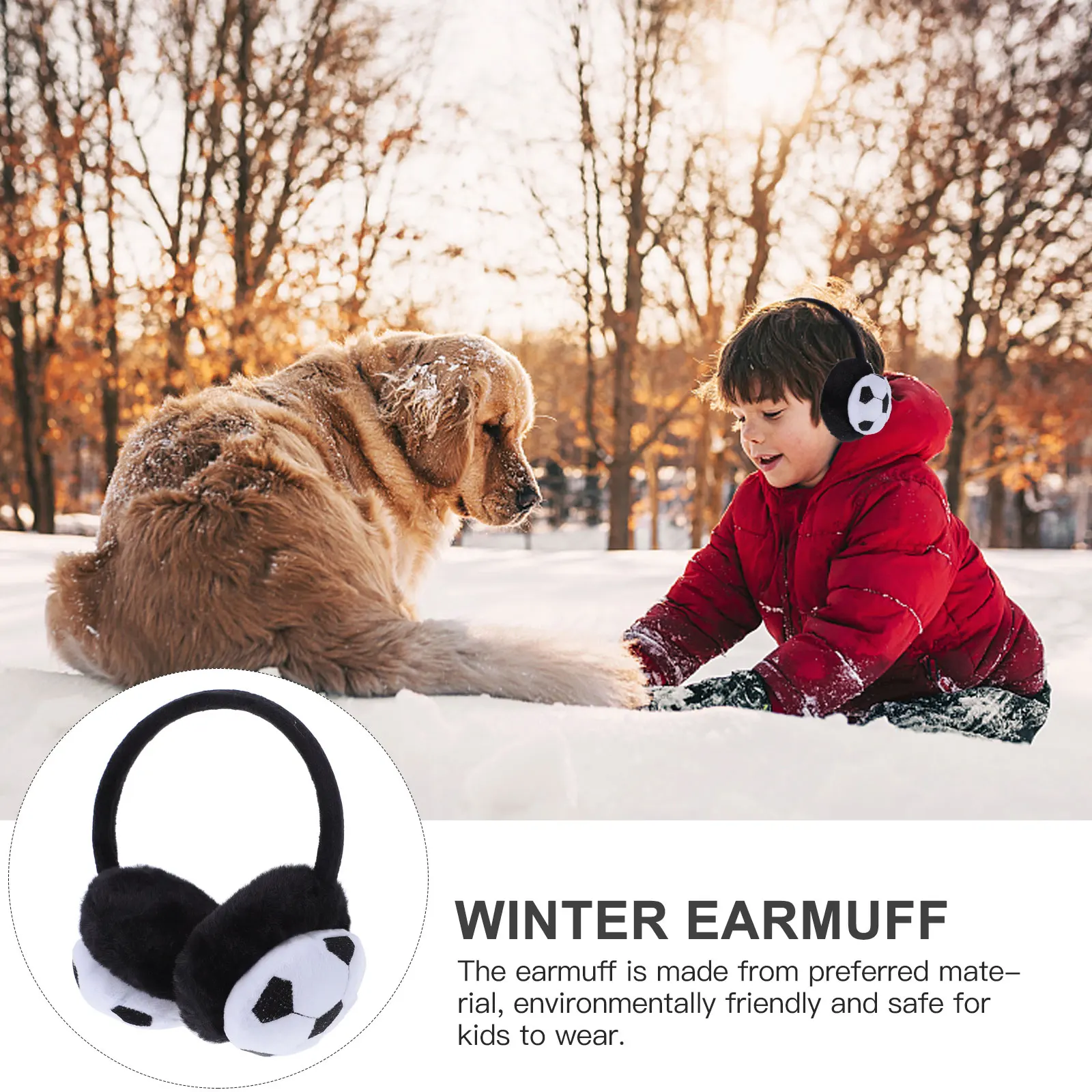 

1pcs Lovely Earmuff Winter Warm Cover Kids Protective Ear Warmer Durable Soft Ear Muffs For Skiing Outdoor Activities