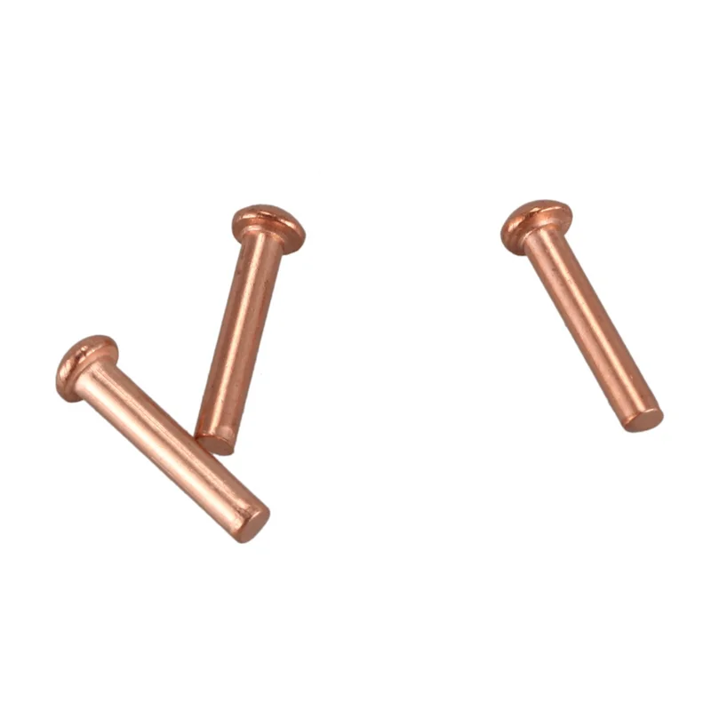 B50C 500 Pcs 5/64Inch X 25/64Inch Round Head Copper Solid Rivets Fasteners