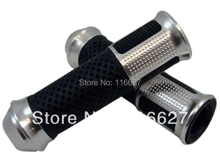 Handlebar CNC Rubber Hand Grips BLUE 7/8