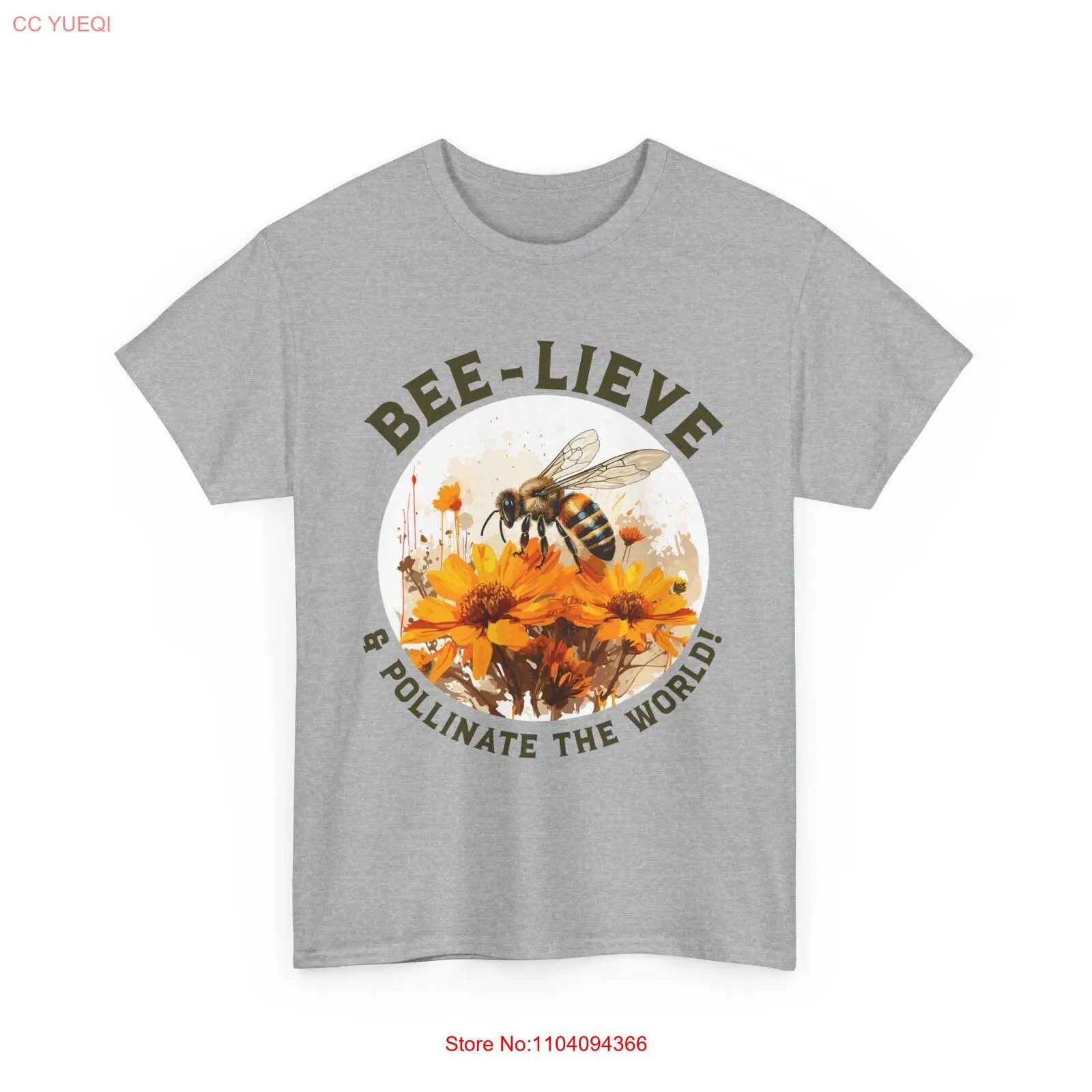 

Honey Bee T-Shirt Funny Pollinate World Insect Shirt Gift, Graphic Unisex Tee