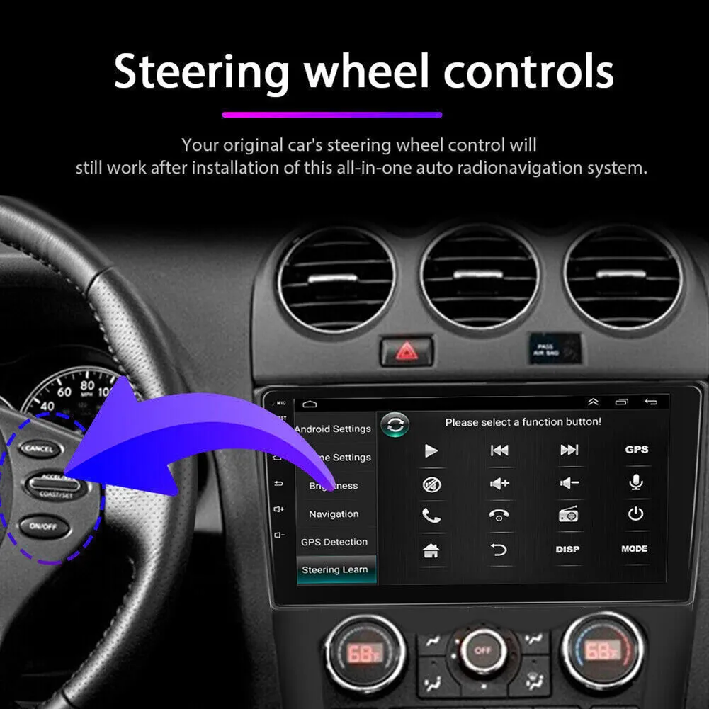 Navigazione GPS per autoradio Android 13 da 9 pollici per Altima Teana 2008-2012 Telecamera di backup adatta per CarPlay Android Auto WiFi SWC
