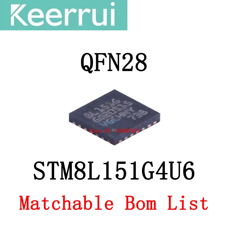 1~1000pcs/LOT 100% brand new original STM8L151G4U6 qfn28 8L151G 4U6 STM8L QFN28 STM MCU IC chip (can match BOM list table)