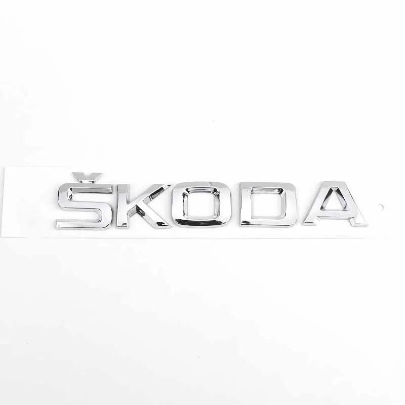 Per Skoda FABIA KAMIQ KAROQ KODIAQ OCTAVIA RAPID SUPERB YETI Car Trunk Letters Emblem Logo Sticker anteriore posteriore Badge accessori