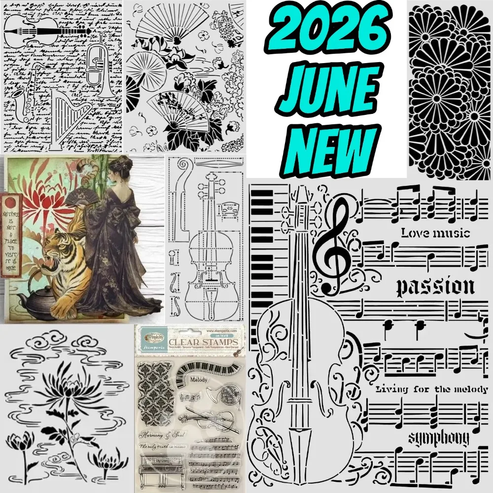 Symphony Borders 2026 JUNE NEW Stamp & Stencil Scrapbook Diary Decoration Stencil Embossing Template DIY Greeting Card Handmade