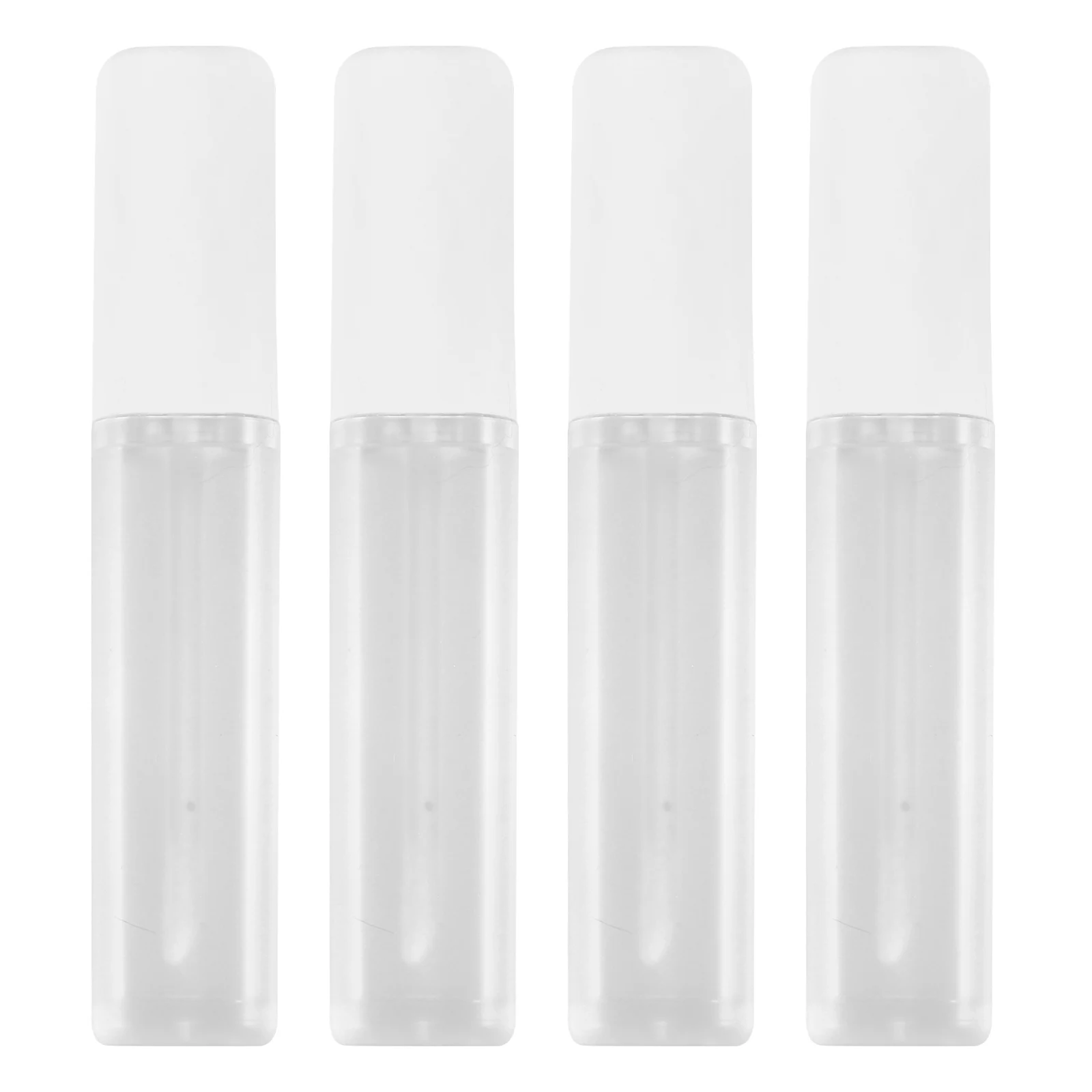 

Empty Lip Tubes 3ml Transparent Square Plastic Subpackaging Bottles Lip Gloss Tubes With Wand Travel Eco Friendly