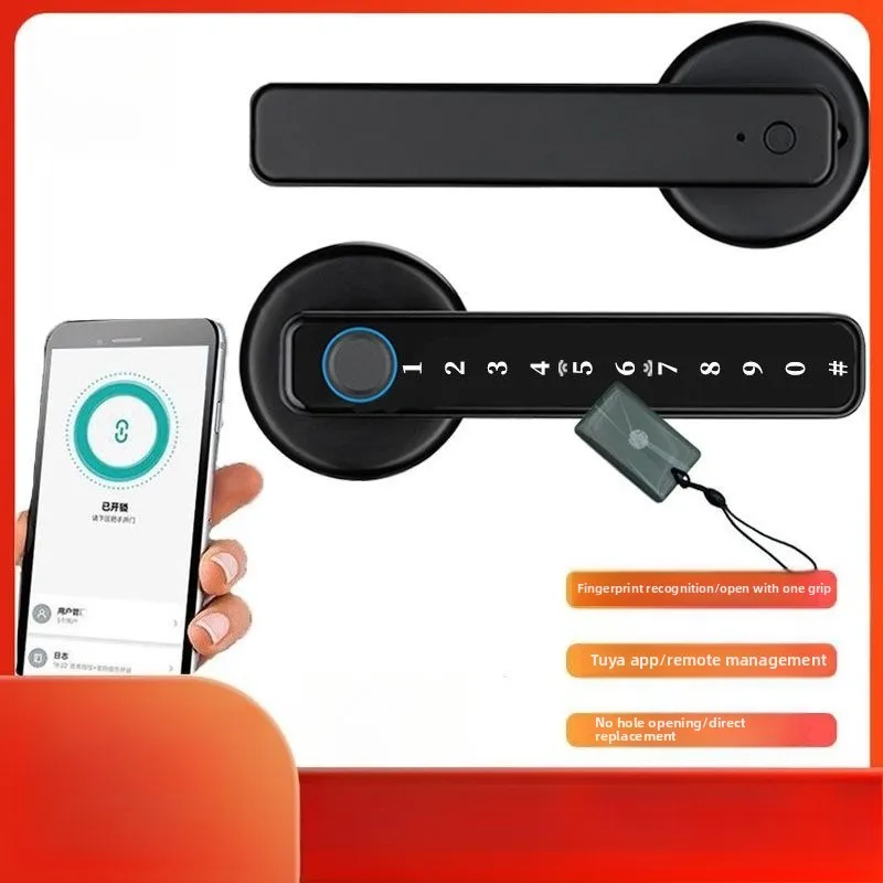 

Doodle Smart Lock Bluetooth Control Indoor Wooden Door Room Bedroom Office Silent Password Fingerprint Lock