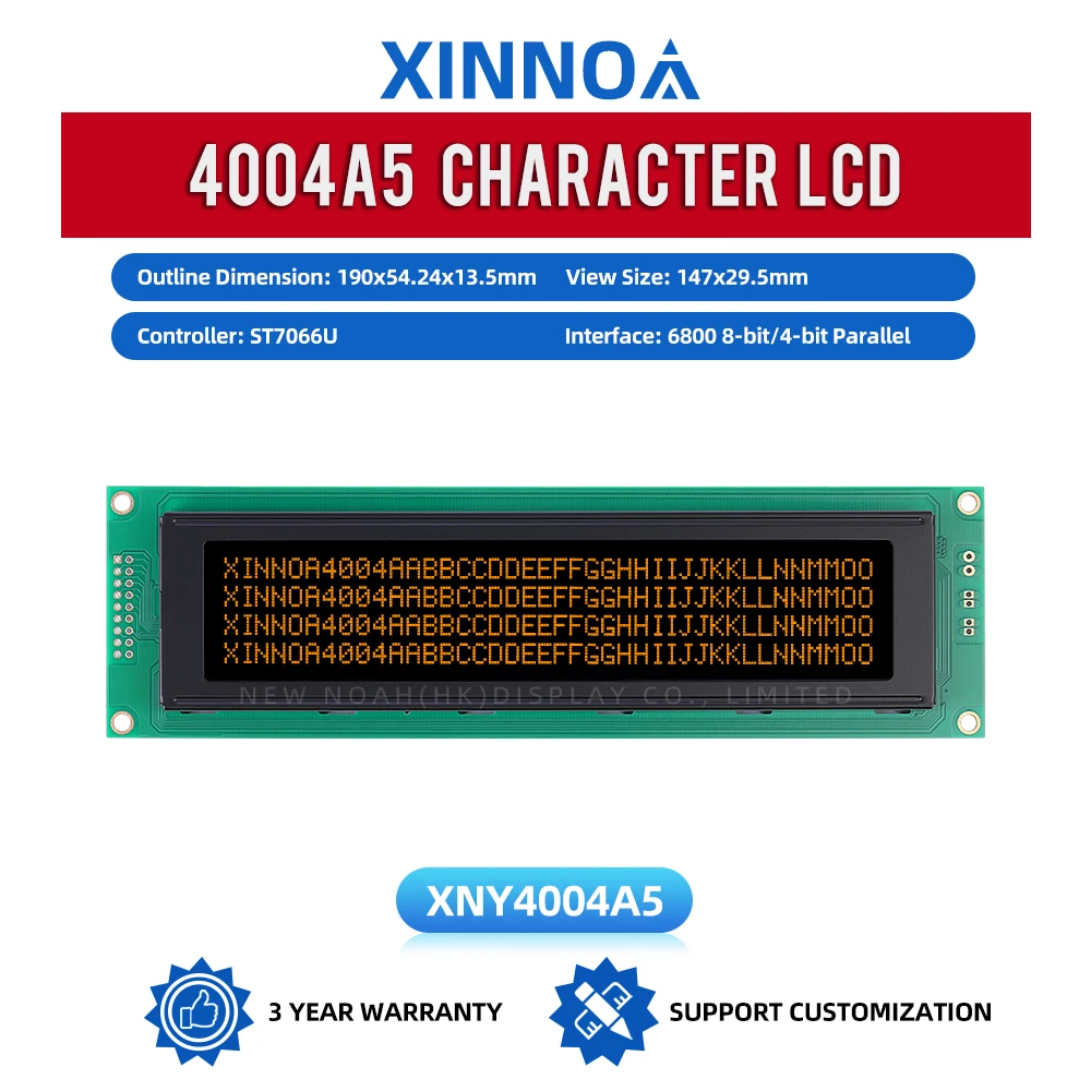 BTN black film Orange 4004A5 LCM Parallel Port Display Screen 4X40 4004 18PIN Character Dot Matrix Screen ST7066U  Display