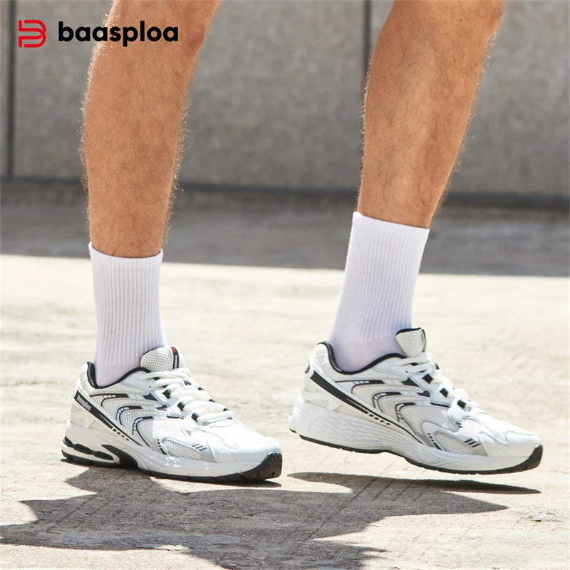 Baasploa męskie buty do biegania nowe codzienne siatkowe oddychające buty sportowe do tenisa męskie lekkie antypoślizgowe buty do chodzenia na zewnątrz