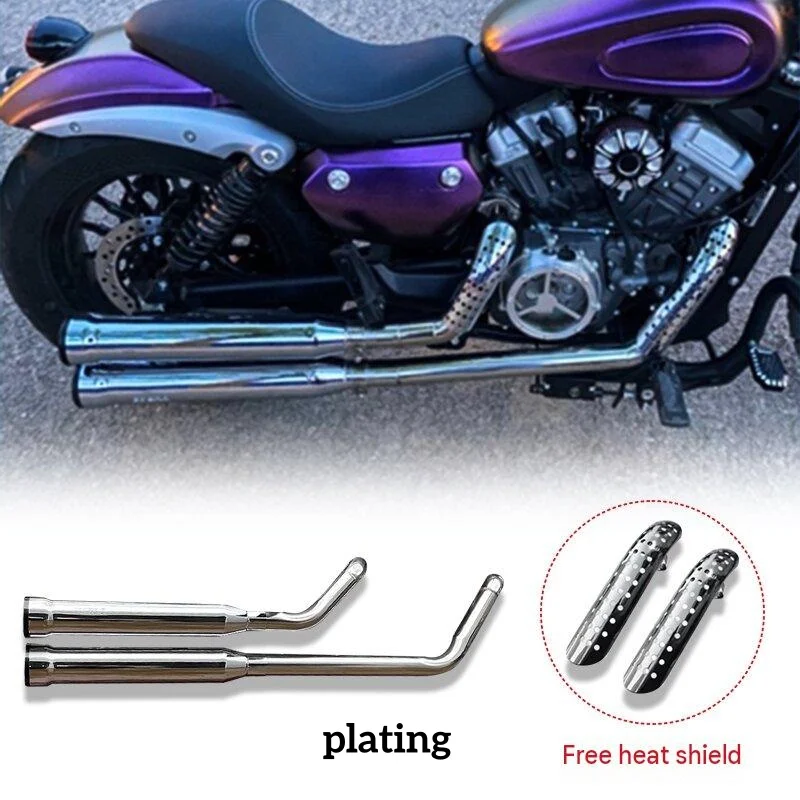 Cobra Style Exhaust Pipe for Benda Chinchilla 300 / Benda BD300 Modification, Harley Style Cobra Exhaust